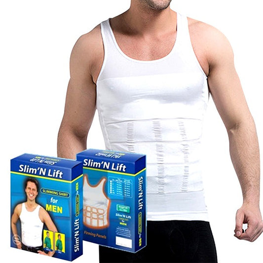 Be Smart Slim n Lift Nylon-Spandex Firming Panels Body Fit Body Shaper Vest for Men