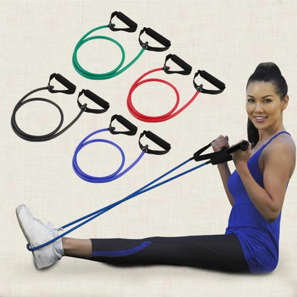Gold Star Sports & Fitness - Multi-Functional Exerciser Elasticity Bands - Foam Handles BEST QUALITY