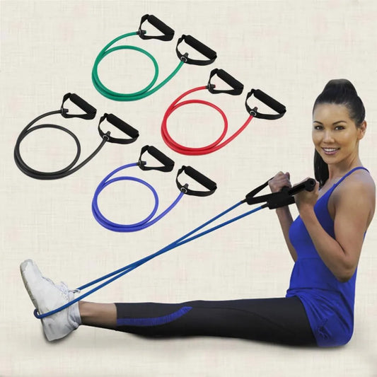 Gold Star Sports & Fitness - Multi-Functional Exerciser Elasticity Bands - Foam Handles BEST QUALITY