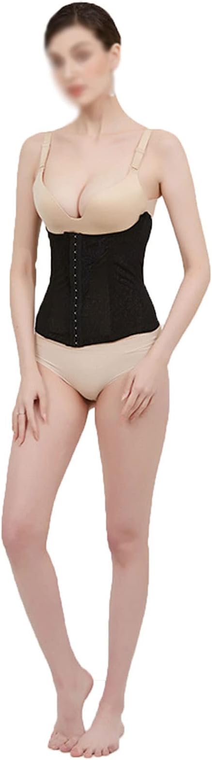 Women's Waist Trainer Tummy Control Corset Cincher Belt Adjustable Body Shaper Waist Invisible Slimming Bandage,Black-Small