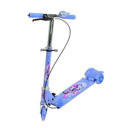 Roller Board 3 Wheel Height Adjustable Folding Skate Lighting Scooter, Foldable Outdoor Sport Ride on Cars Toys
