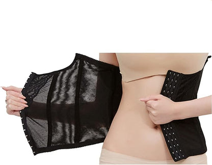 Women's Waist Trainer Tummy Control Corset Cincher Belt Adjustable Body Shaper Waist Invisible Slimming Bandage,Black-Small