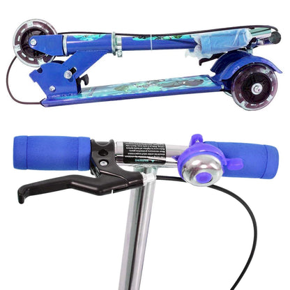 Roller Board 3 Wheel Height Adjustable Folding Skate Lighting Scooter, Foldable Outdoor Sport Ride on Cars Toys