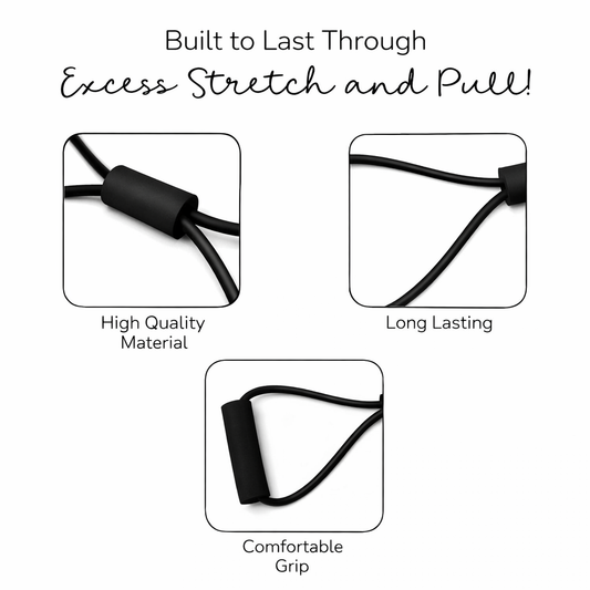 Wiselife Plastic Ultra Toner 8 Shape Resistance Band With Padded Handles Great For Stretch,Exercise,Fitness Training,Yoga,Resistance Weights,Therapy,Gym Or Home Workout Equipment (Light,10Lbs.)