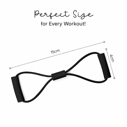 Wiselife Plastic Ultra Toner 8 Shape Resistance Band With Padded Handles Great For Stretch,Exercise,Fitness Training,Yoga,Resistance Weights,Therapy,Gym Or Home Workout Equipment (Light,10Lbs.)