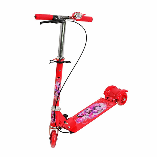 Roller Board 3 Wheel Height Adjustable Folding Skate Lighting Scooter, Foldable Outdoor Sport Ride on Cars Toys