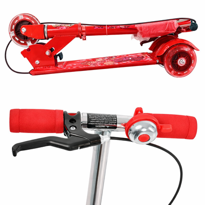 Roller Board 3 Wheel Height Adjustable Folding Skate Lighting Scooter, Foldable Outdoor Sport Ride on Cars Toys