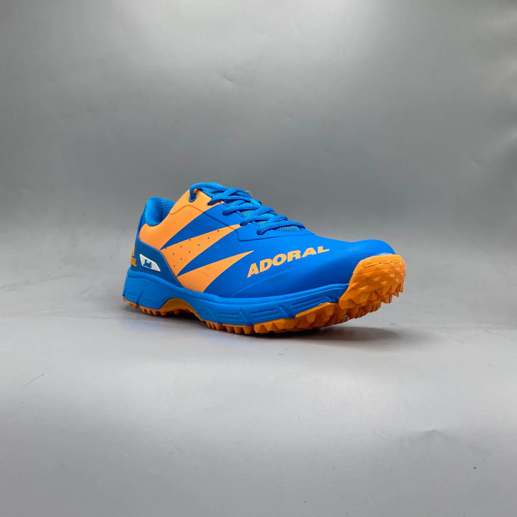 ADORAL JEET  BLUE ORANGE CRICKET SHOES