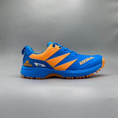 ADORAL JEET  BLUE ORANGE CRICKET SHOES