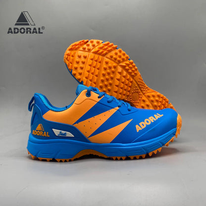 ADORAL JEET  BLUE ORANGE CRICKET SHOES