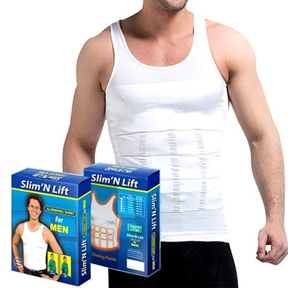 Be Smart Slim n Lift Nylon-Spandex Firming Panels Body Fit Body Shaper Vest for Men