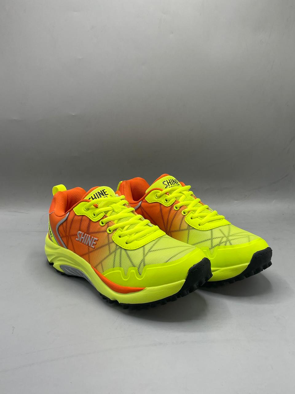 Shine Cricket Shoes Yellow Colour