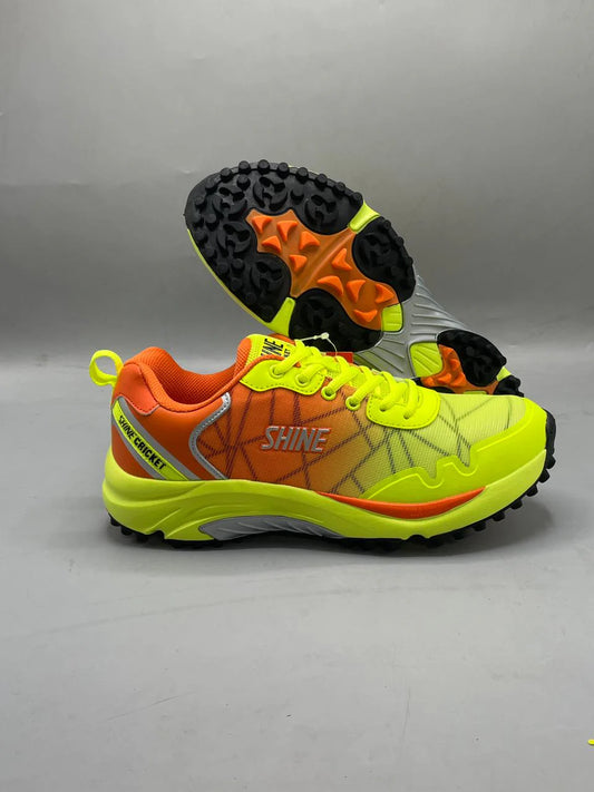 Shine Cricket Shoes Yellow Colour