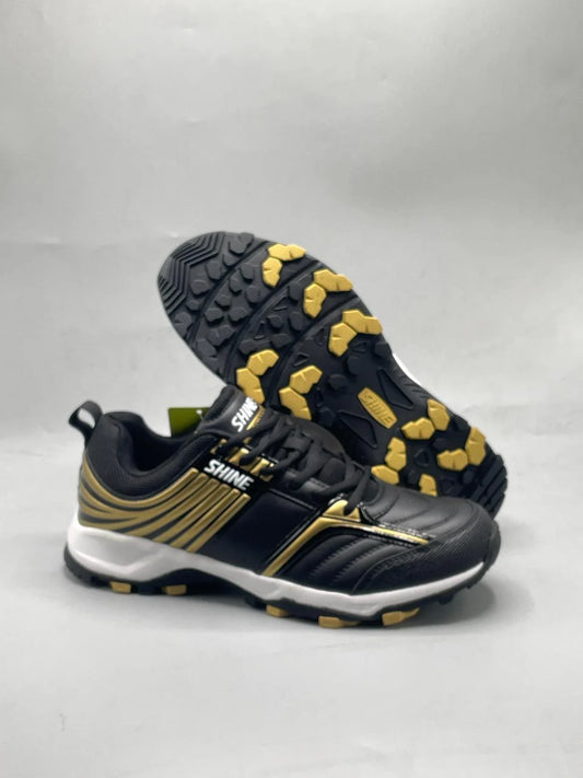 SHINE 5000 CRICKET SHOES (BLACK-GOLDEN)