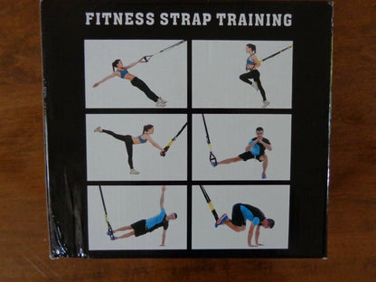 Fitness Strap Training Suspension System, Black, New, w/ MeshCarrying Bag