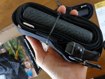 Fitness Strap Training Suspension System, Black, New, w/ MeshCarrying Bag